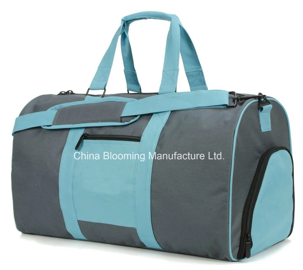 Distributor Weekend Polyester Gym Travel Duffel Sports Bag with Shoes Pocket