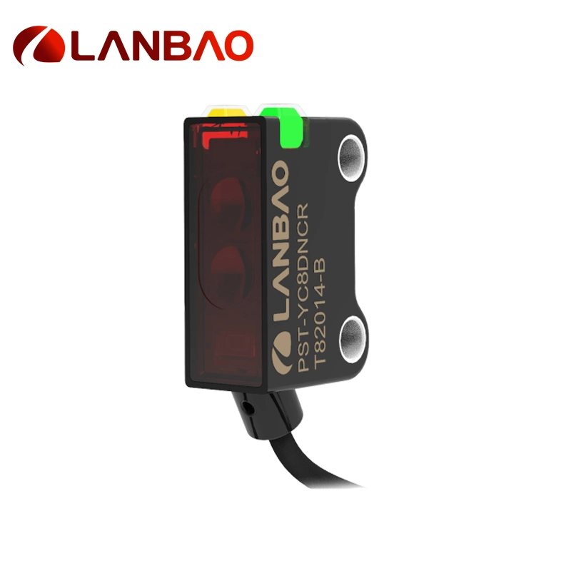 LANBAO Plaza de Miniture 10-30 VCC Supresión de fondo de protección IP67 Sensor fotoeléctrico