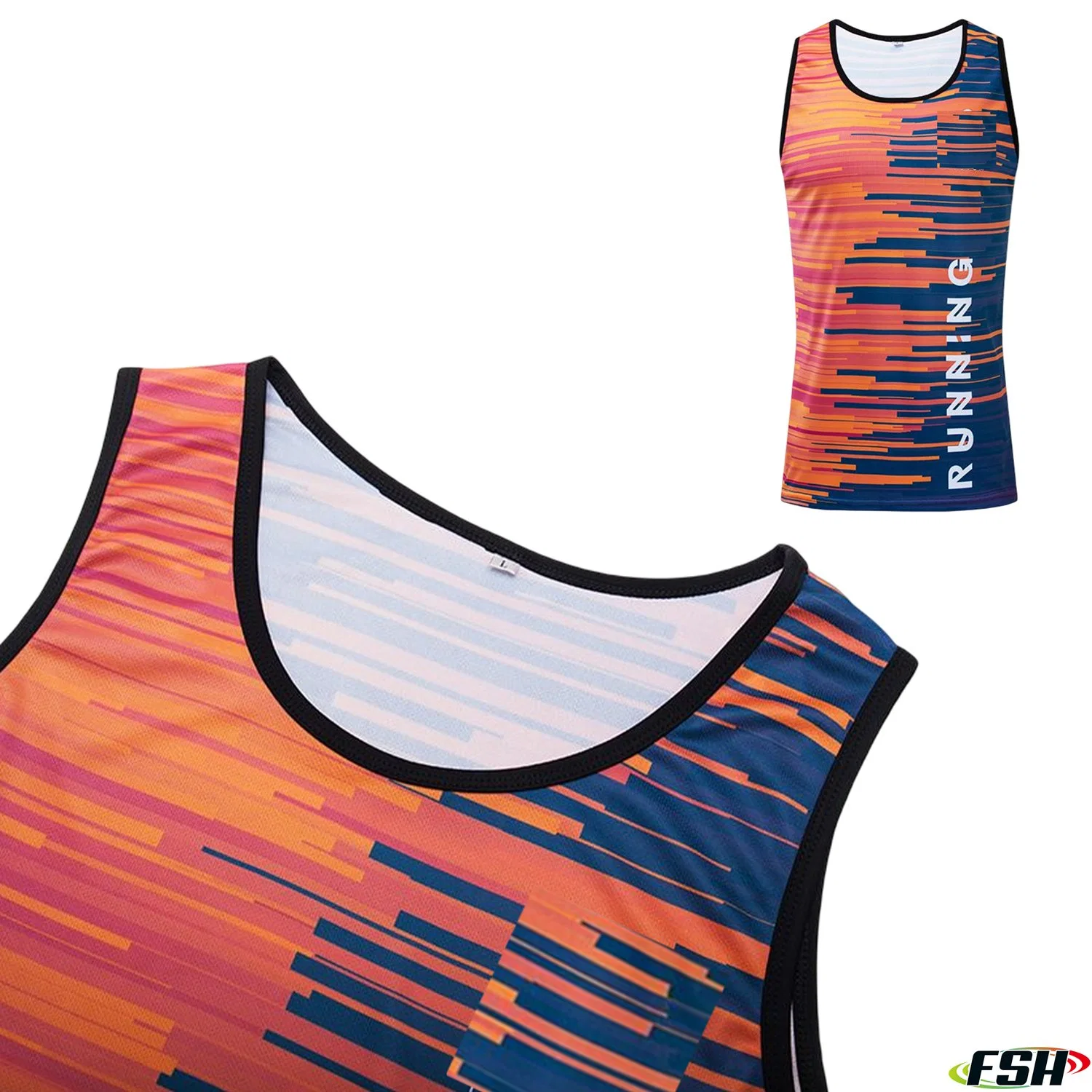 New Fashion Custom Your Own Design Full Sublimation Print Durable Comfortable Fitness Men's Running Uniform Running Shorts Running Shirt Running Singlet