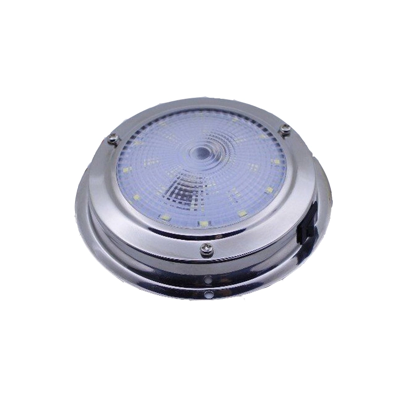 Stainless-Steel Marine LED Dome Light Interior Indoor Roof Ceiling White Lamp