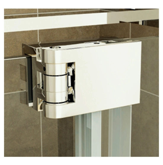 Sally Bathroom Polished Chrome 48X76 8mm Tempered Glass Hinge Shower Enclosure Shower Door with Side Panel