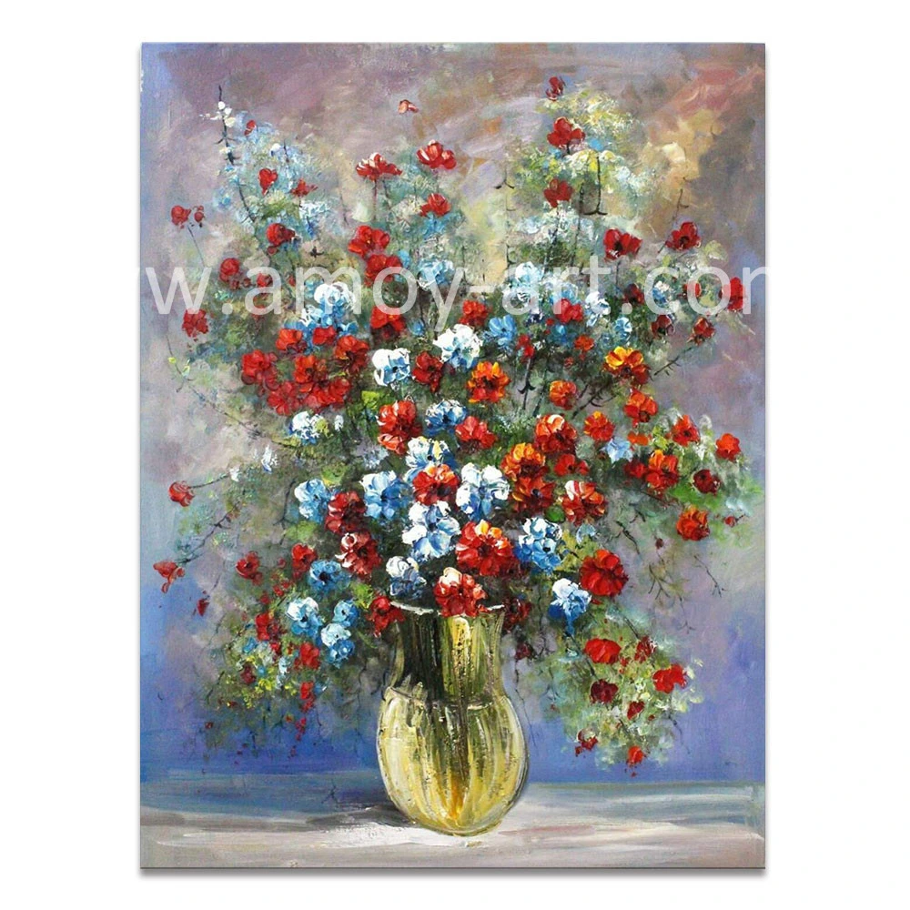 Handmade Heavy Oil Flower Oil Paintings for Home Decoration