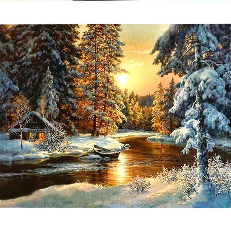 DIY Diamond Art Diamond Painting Landscapes for Adults and Kids Diamond Art Landscape for Room Decor Sunset Gift