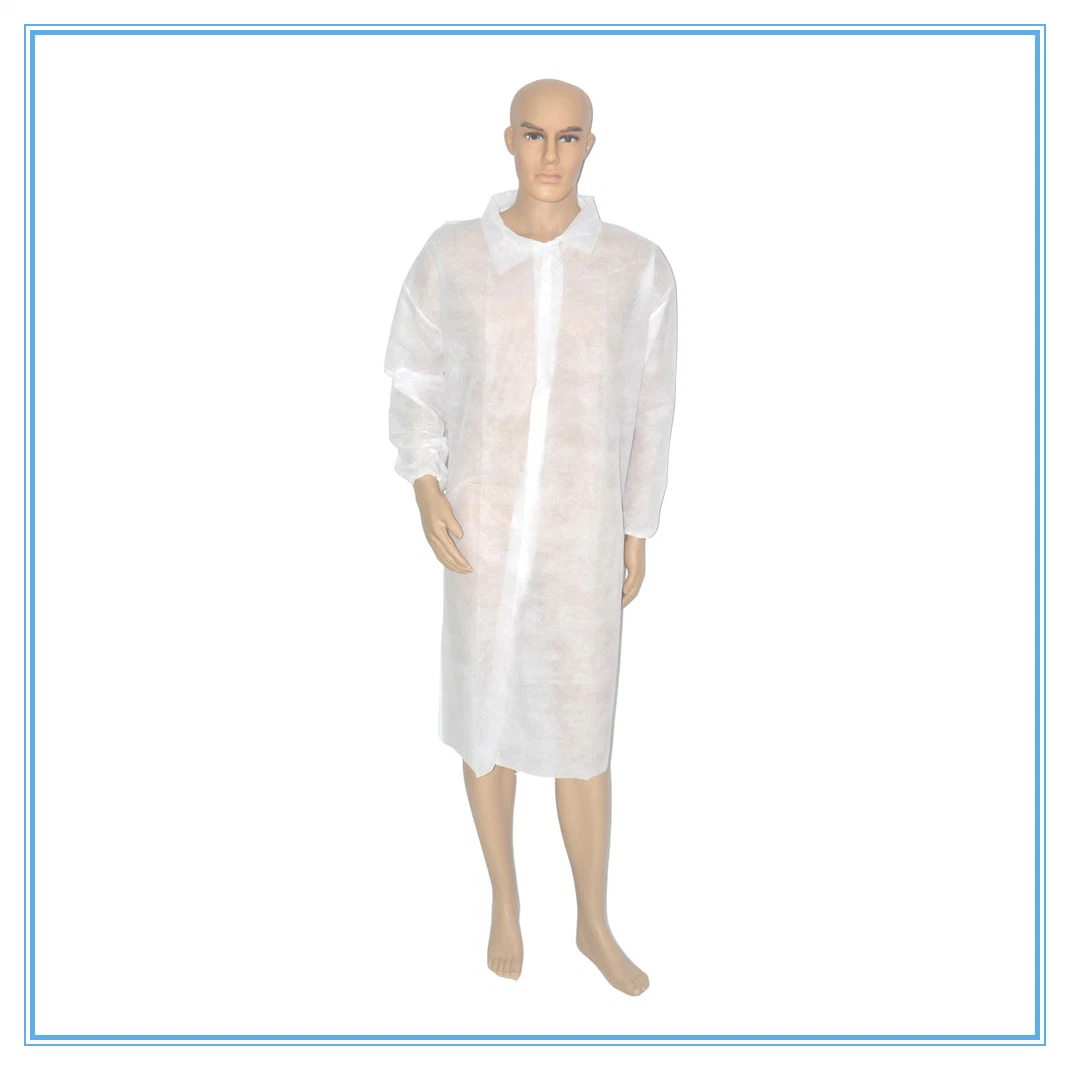 Protective Disposable Lab Coat Apparel &amp; Garments Nonwoven PP Labcoat