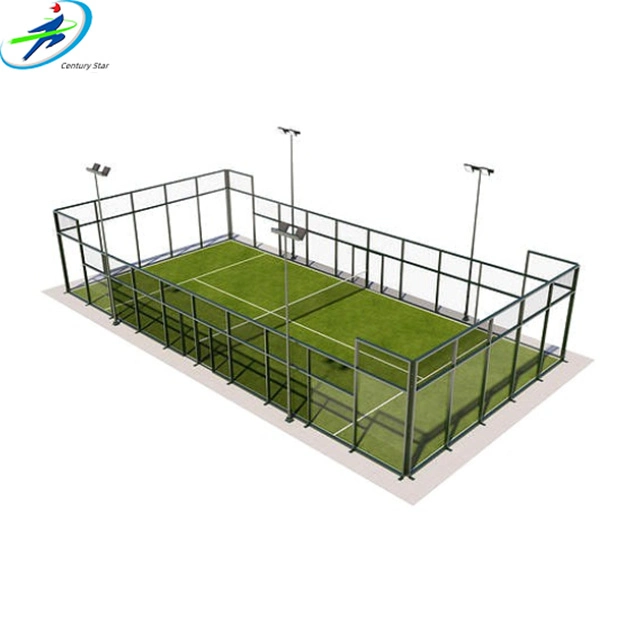 Siècle siècle star Star de haute qualité professionnelle d'alimentation Double Panoramique de la cour de tennis de padel matériel délicat et durables