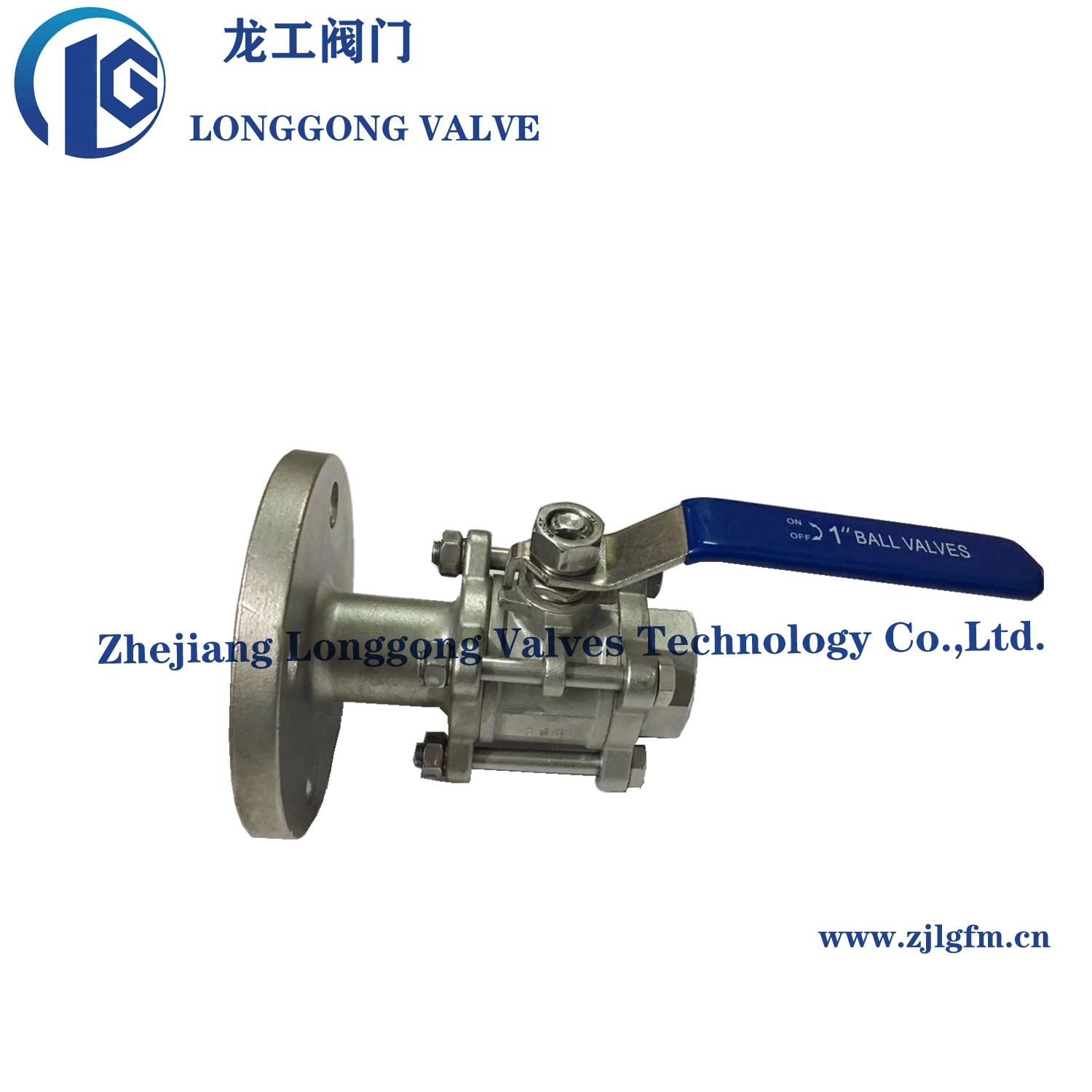 1000wog 3PC Stainless Steel SS304 SS316 Ball Valve, One Flanged End with Threaded End