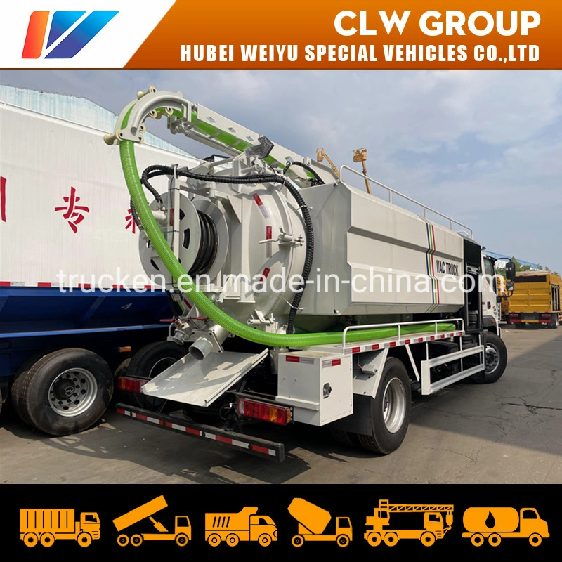 Foton/HOWO/JAC 4X2 12 Tons Vacuum Sewage/Sludge Cleaning Suction Truck