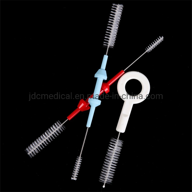 Endoscopie médicale Brosse de nettoyage de valve et de canal endoscopique