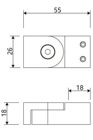 Bathroom Shower-Glass Hardware Accessories Patch-Fitting Swivel Adjustable Wall-Mount Pipe Connector