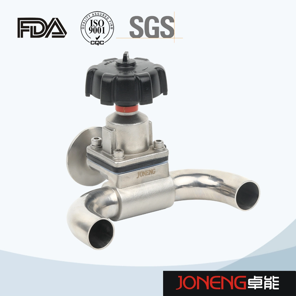 Stainless Steel Food Grade 3 Way U Type Manual Diaphragm Valve (JN-DV2008)