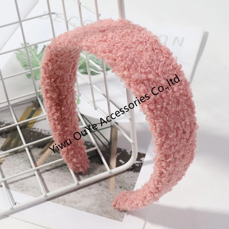 Настраиваемые Cute Lamb-Wool Korean-Style Wide-Brimmed аксессуары для волос Headhoop Hairhoop вращ.