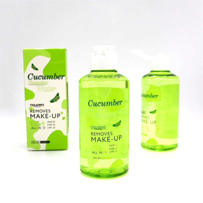 Tailaimei Cosmetic Natural Extract Cucumber Cleansing Water Remove Make up Liquid OEM Hydratng Nourish Skin Face Makeup Remover