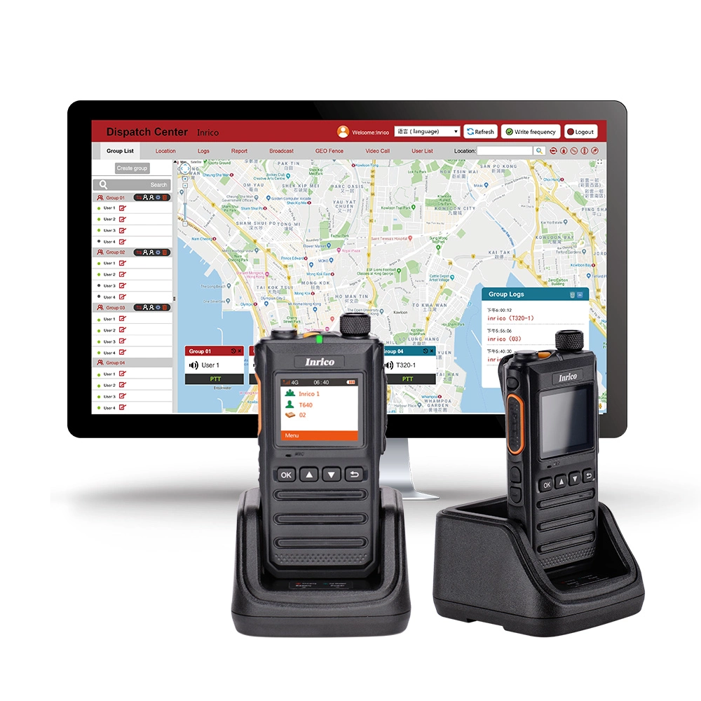 Inrico Display Radio Walkie Talkies Wiederaufladbares Tragbares Zweiwege-Radio 4G Netzwerk T640