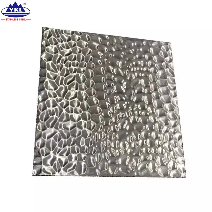 Ss 201 430 304 Wall Panel Water Ripple Hammered Stainless Steel Sheet