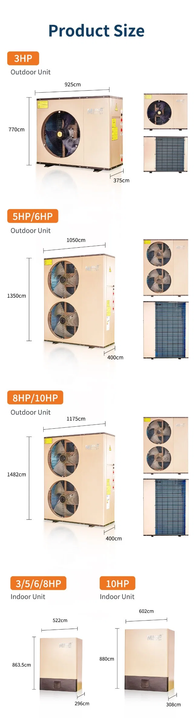 5% off Hot Sale R32 Full Inverter Split Air to Water Heat Pump Heat Pump with WiFi Function