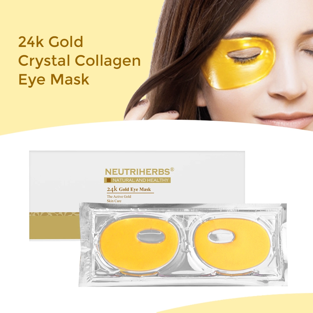 Profesional personalizado de refrigeración de Oro 24K de colágeno en Gel anti Acne iluminando la máscara de ojos