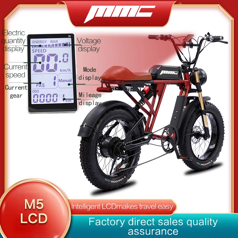 5%off 48V 500W Fat Tire Electric Snow Mountain Bike with 13/ 26ah Lithium-Ion Battery