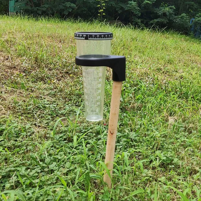 Plástico Jardín Clima lluvia indicador exterior de agua herramienta de medición