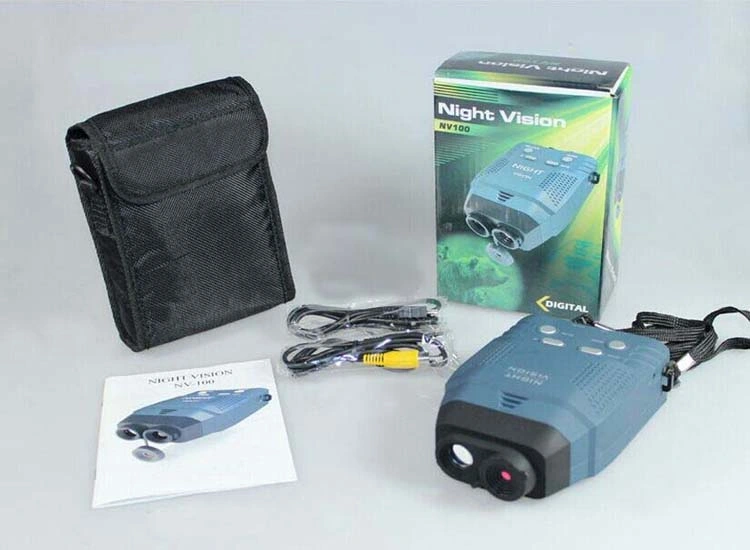 Night Vision Blue Infrared Iiiuminator Allows Viewing in The Dark-Records Images and Video