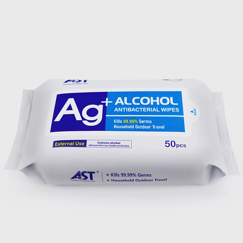75% Alcohol Medical Cleaning Disinfection and Sterilization Wet Wipes 50PCS Alcohol Antibacterial Disinfecting Cleaning Wipes