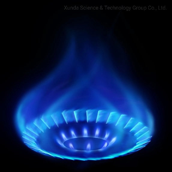 Xunda Glass Panel Double Burners Patent Whirlwind Tornado Flame Table Top Gas Stove