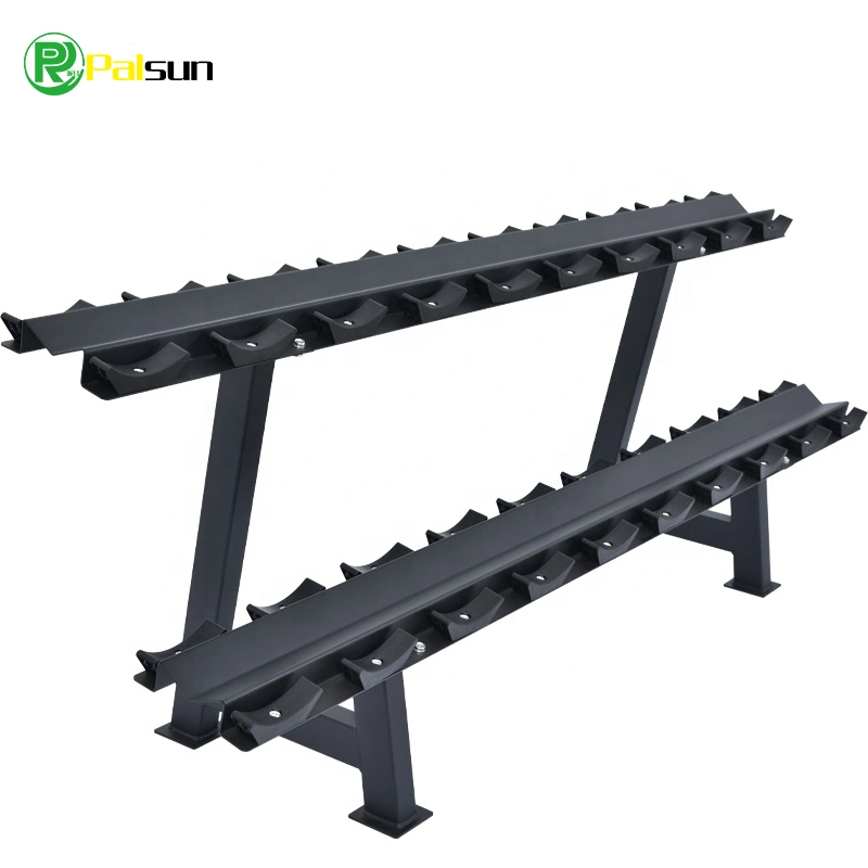 High quality/High cost performance Commercial 2 Tiers Round Dumbbell Storage Rack Stand