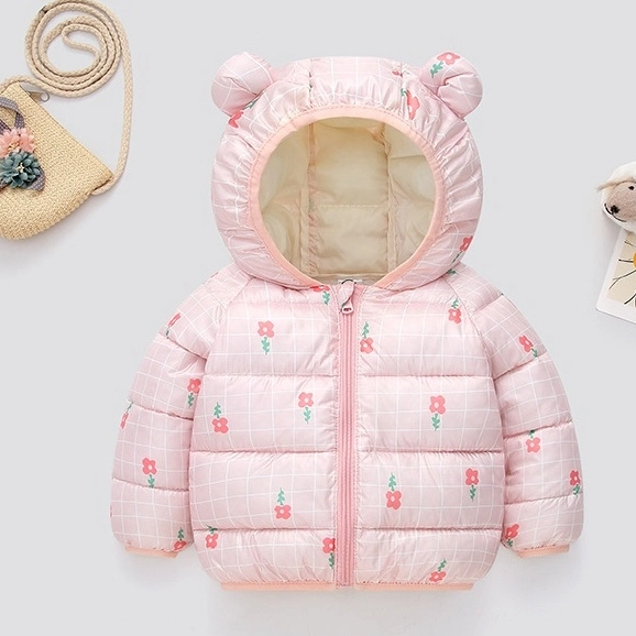 Factory Wholesale Children Clothing Kid Winter Coat Hooded Baby Puffer Jacket