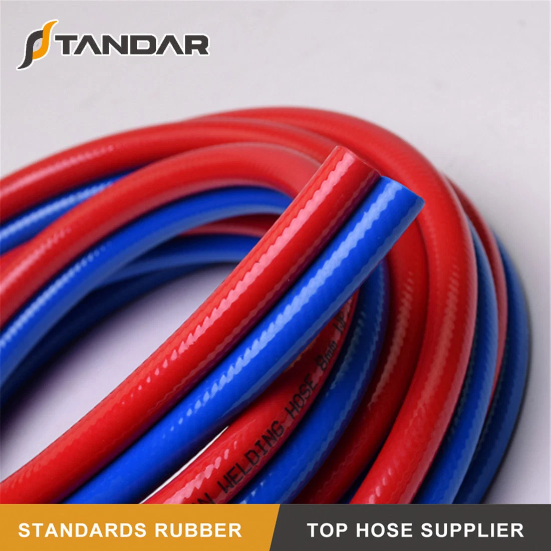 Smooth Cover Colorful Pressure Flexible PVC Twin Welding Hose