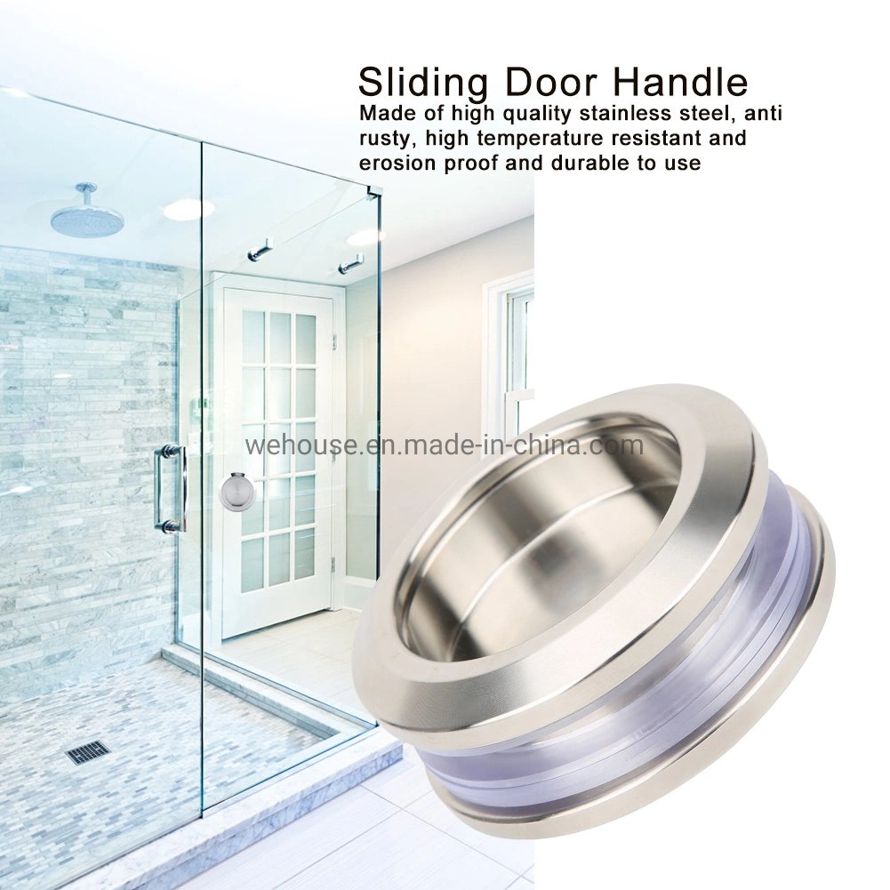 Best Selling Stainless Steel Kitchen Rack Hardware Polished Zinc Alloy 58mm Round Glass Door Handles Shower Door Knob Sliding Door Handle Glass Fitting