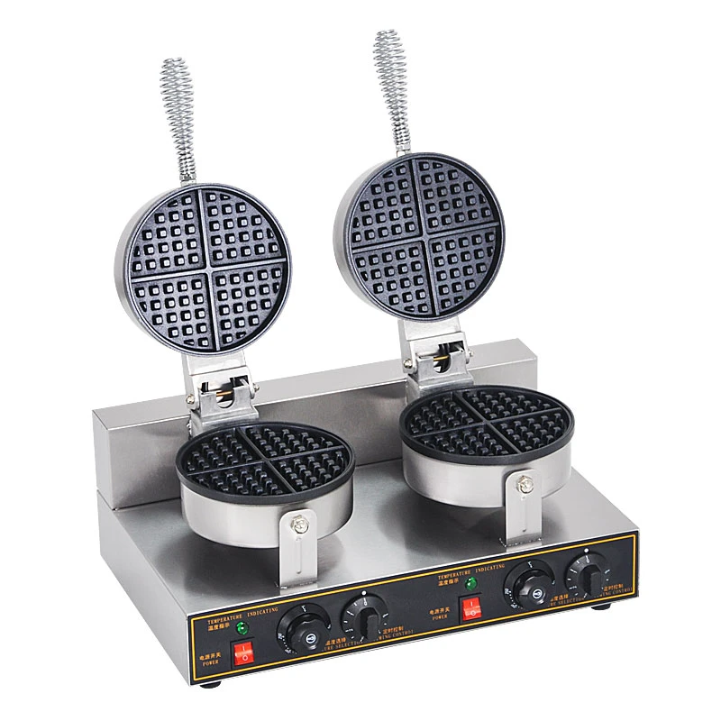 Nova Moda Electric Round-shaped Double Waffle Baking Machine for Restaurante