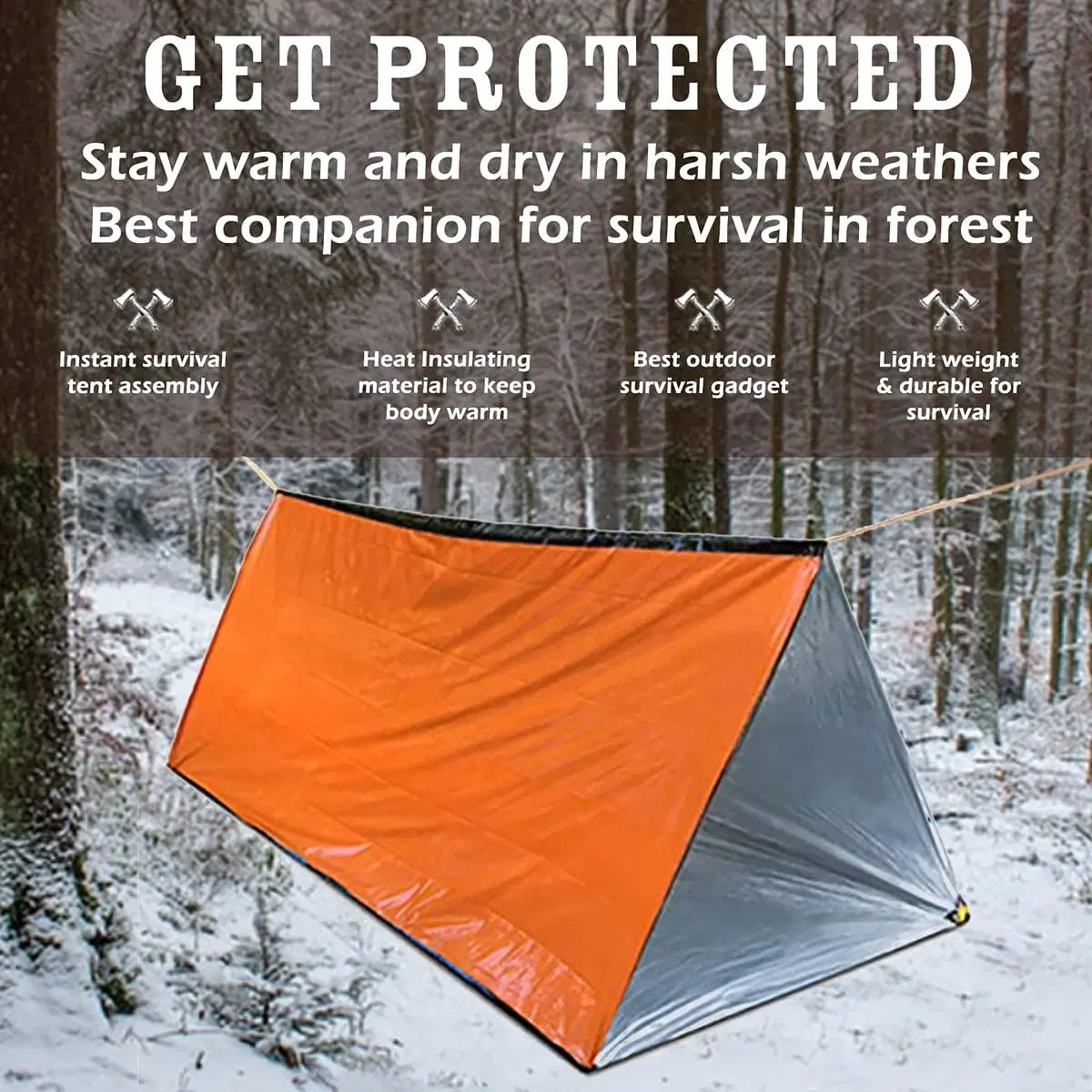 Life Tent Emergency Survival Shelter 2 Person Emergency Tent Use as Survival Tent for Camping Hiking