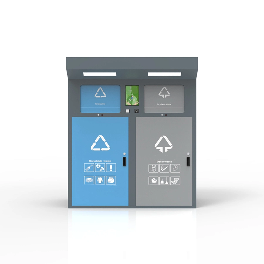 2/3/4 compartimentos de acero inoxidable de Detección de pedal basurero Solar