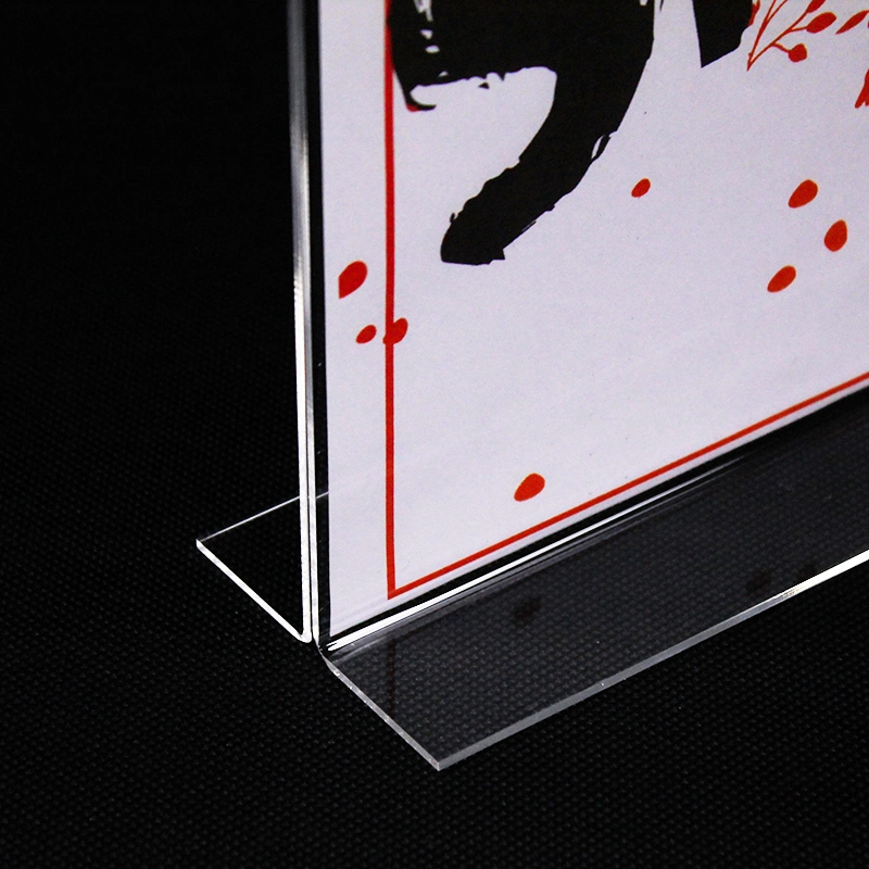 Custom 8.5X11 5X7 Inches T Shape Acrylic Display Sign Holder