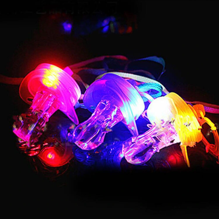 Children's Toys LED Luz parpadeante Bungee Di Abar Pacifier Luz de silbato