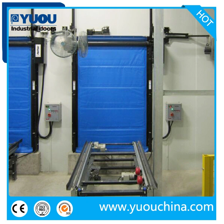 Industrial Automatic Insulated Fabric Rapid Roller Shutter Doors for Warehouse Cooler Room