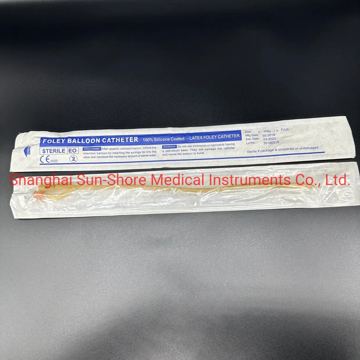 Medical Disposable Sterile Urine PVC Nelaton 100% Silicone Coated Latex Foley Catheter with Balloon