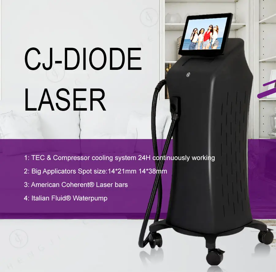 2023 3 Waves Diode Laser Hair Removal Machine USA Coherent Laser Bars Italian Water Pump Japan Compressor Cooling Beauty Equipment