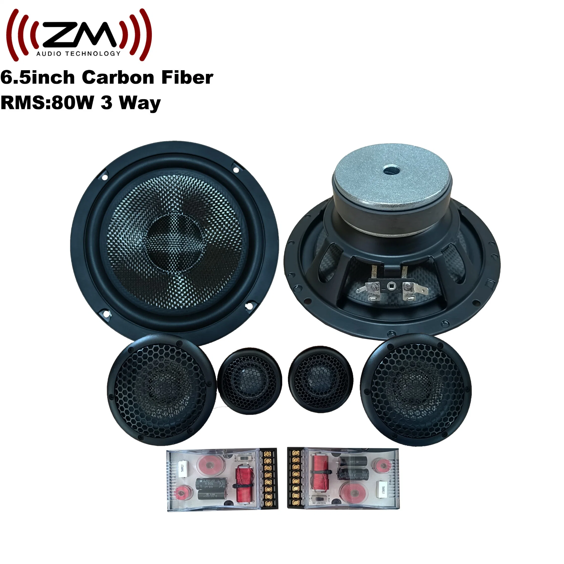 Car Silk Dome Tweeter Auto Speakers Car Component Audio 3-Way Speaker Set