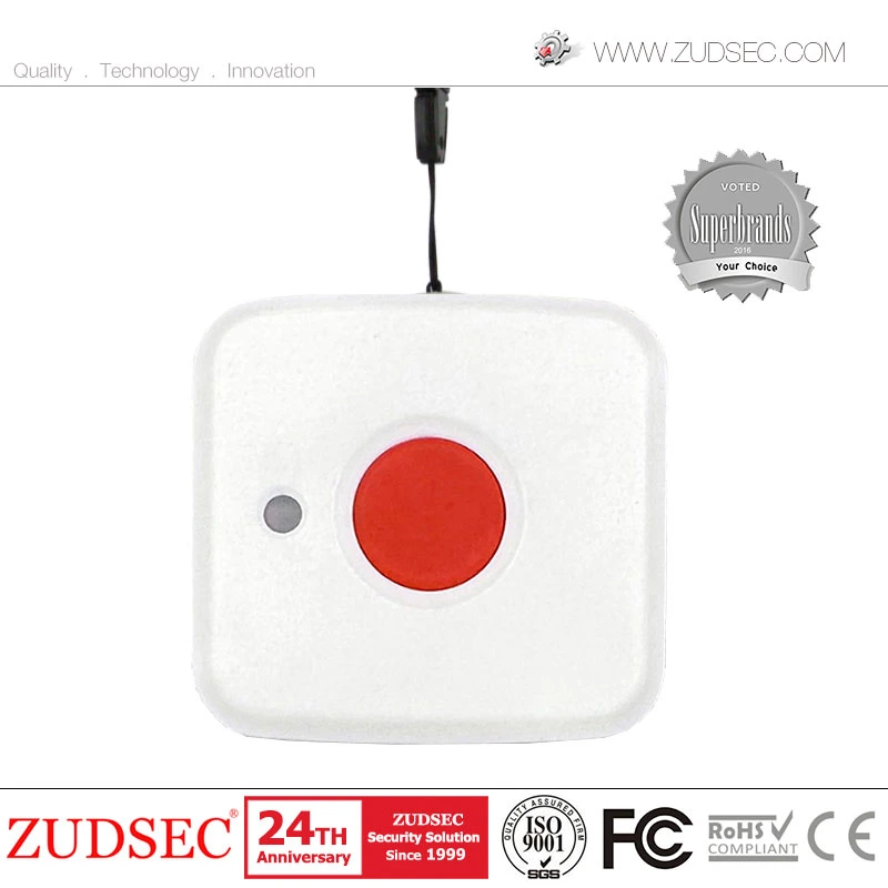 433MHz RF Wireless Portable Neck Pendant Button and Receiver for Nursecall Emergency Assistance System