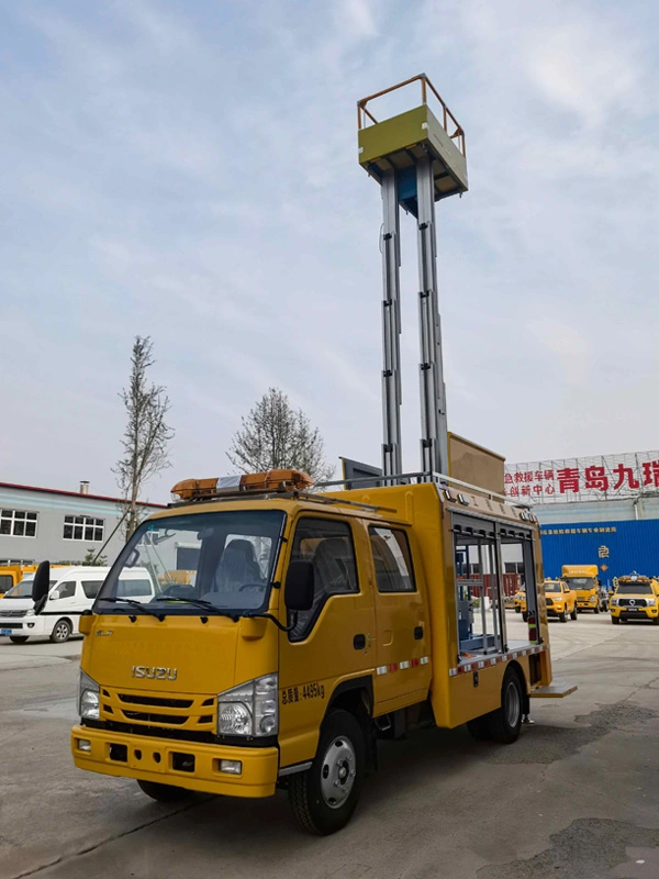 Refurbished I-Suzu 4X2 100p Repair Vehicle for Emergency Rescue Light Truck Mobile Aluminium Fire Workshop Shelters Workstation Van