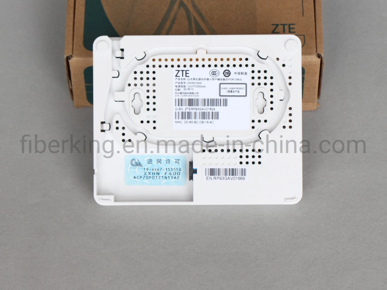 New Fiber Optic Modem Zte Zxa10 F400 V6.0 1ge+3fe Epon ONU with English Version