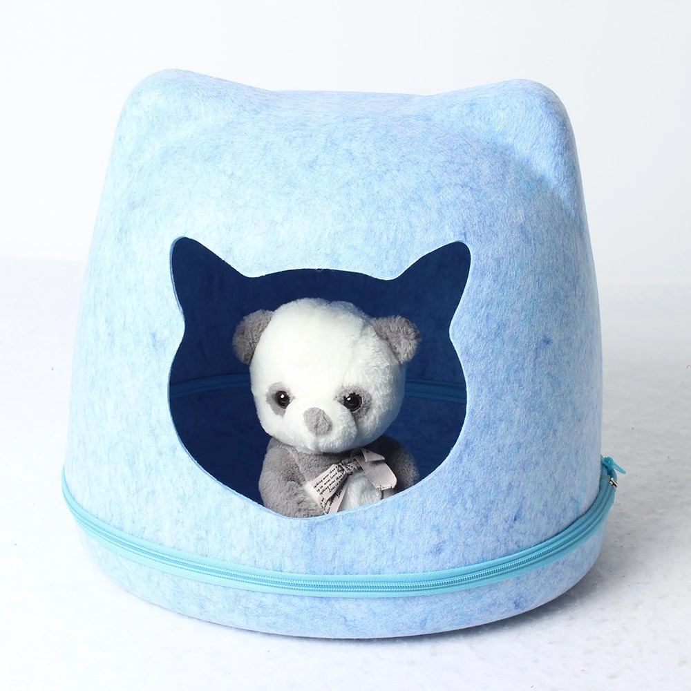 Factory Price P. E. T Felt Type Mini Cat Carrier Cages P. E. T Felt Pet House Cat Shaped Homes of Cat