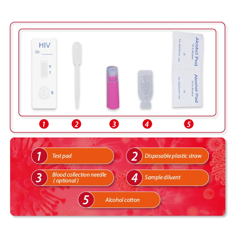 Hirikon hohe Empfindlichkeit Home Use One Step Vollblut HIV Aids-Test