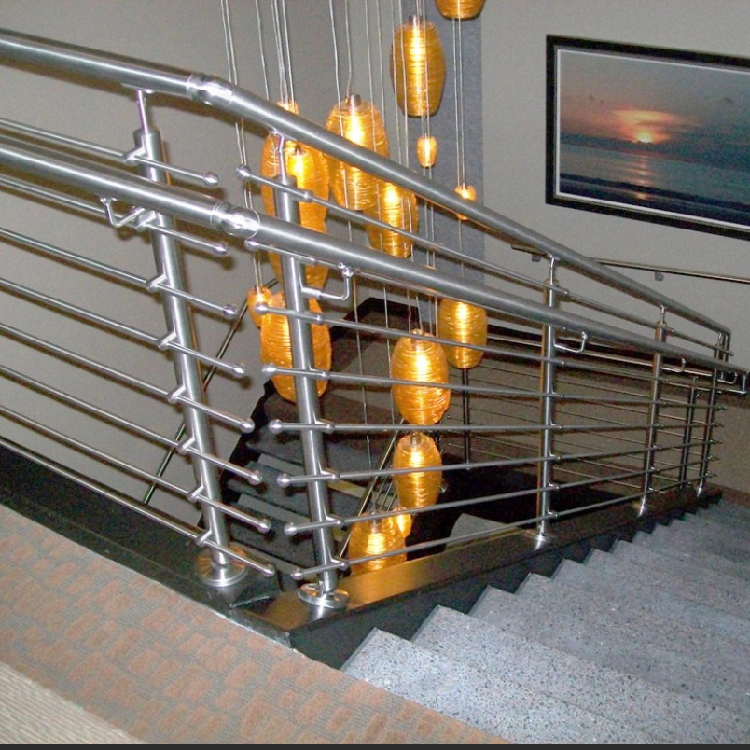 PVC Handrail Stainless Steel Solid Rod Balustrade Square Bar Railing Cable Railing for Staircase