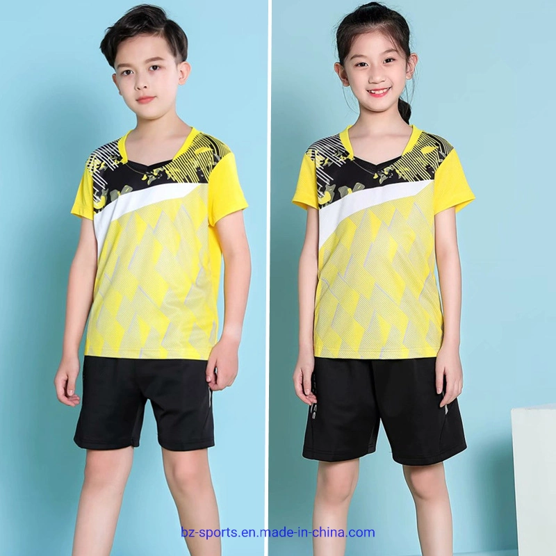 Quick Dry Breathable Badminton T Shirts Team Game Running Training Short Sleeves