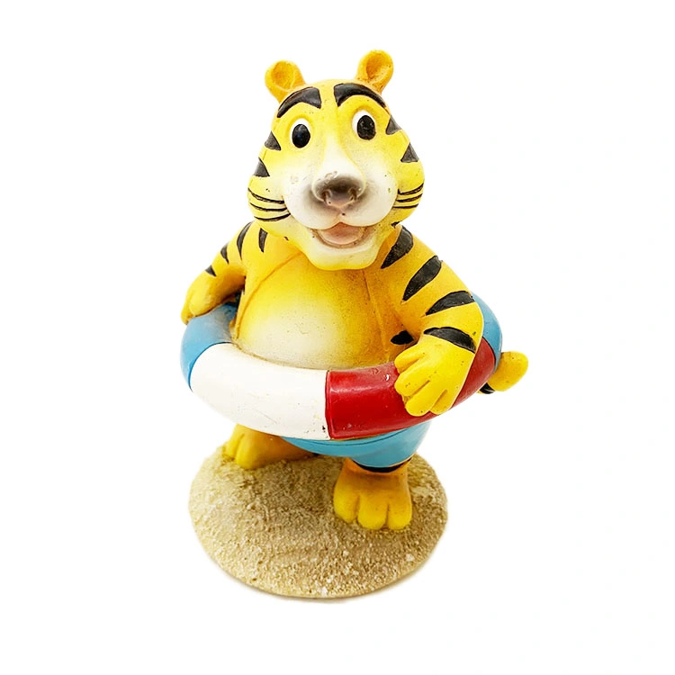 Resin Suppliers Minions Ornament Small Cute Tiger Animal Figurines Cartoon Statue for Kids Desktop