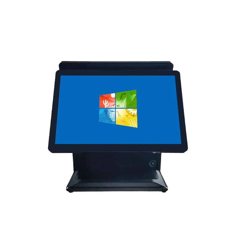 كل شيء في نظام تشغيل Windows 15بوصة POS Terminal Cash Register with شاشة مزدوجة