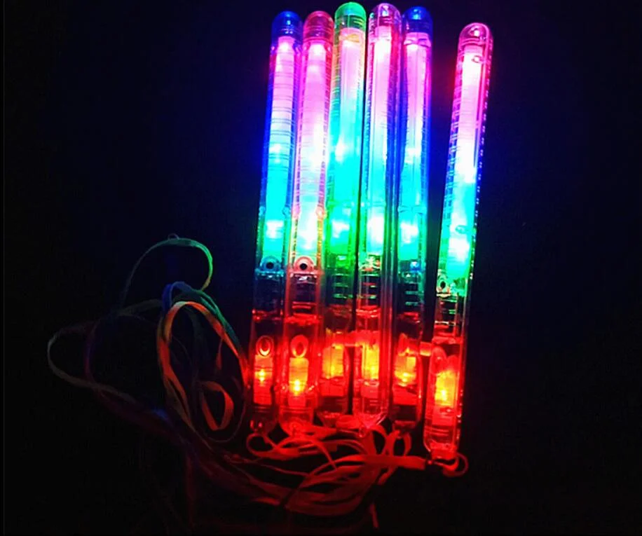 Light up Stick LED Poi Stick LED Light Glow Stick 7 Modes Colorful Concert Dancing Party