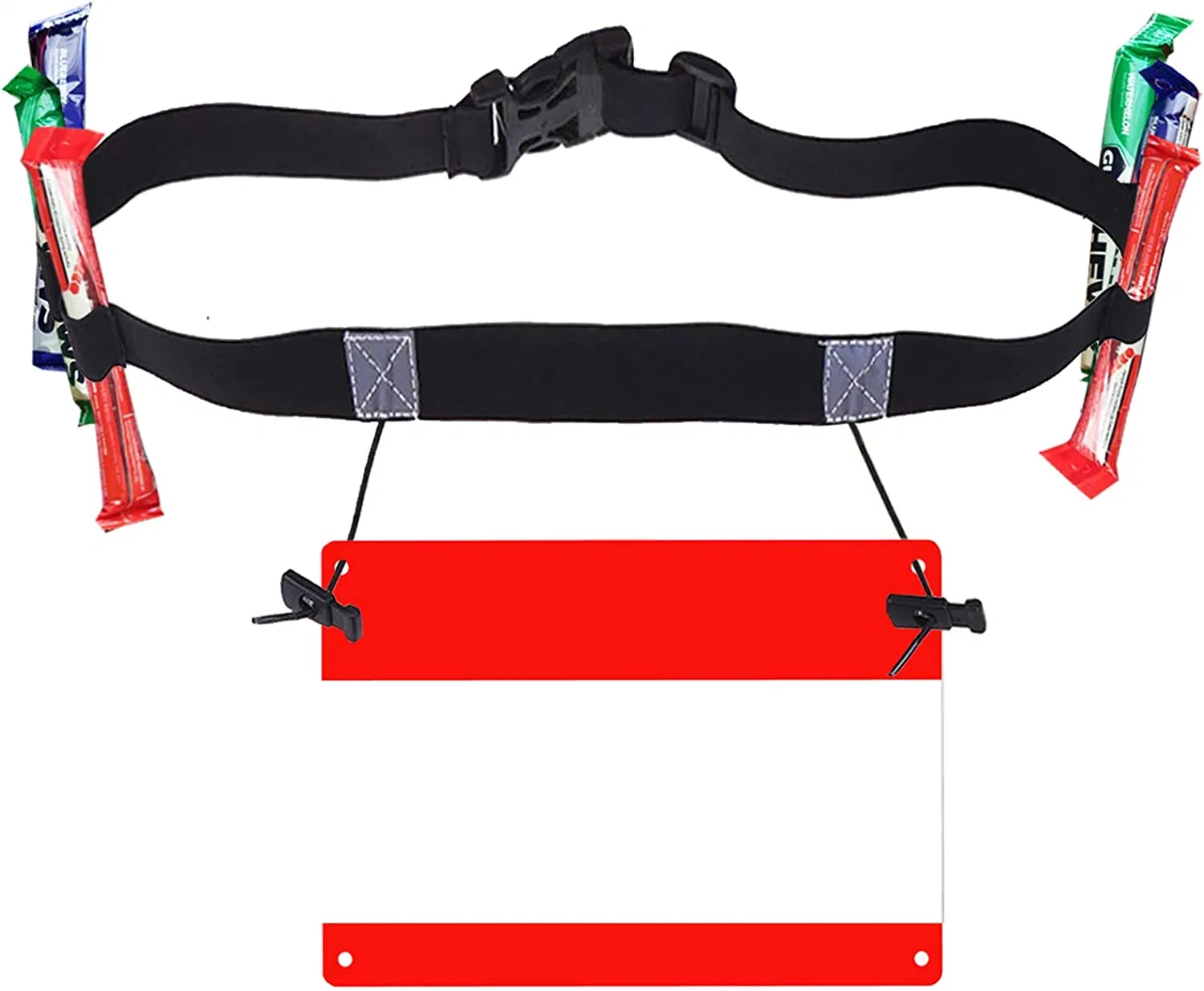 Ceinture de course en plastique avec porte-dossard rose pour numéro de course personnalisé, porte-gels pour triathlon, course à pied, marathon d'endurance.