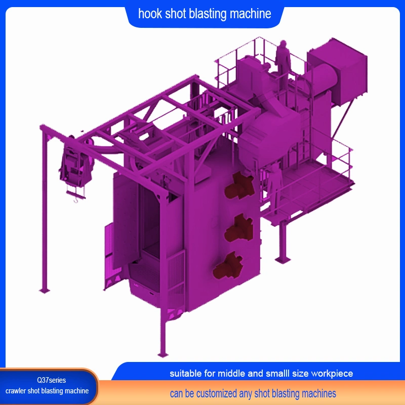 Máquina de Blasting tipo gancho de rendimiento perfecto con desoxidación de metal